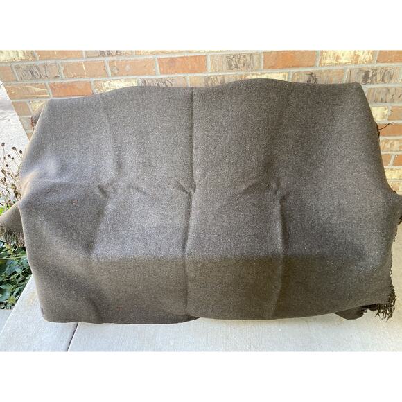 60" x 64" Beckman Northern Ohio Blanket Mills 100% Wool Vintage Made in USA - Picture 2 of 6